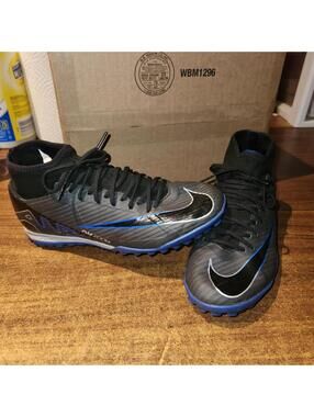Nike Zoom Mercurial Superfly 9 Academy TF Soccer Shoes Mens 7.5 Black DJ5629-040